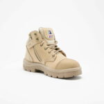 Steel Blue Boots - Steel blue parkes boot zip sand