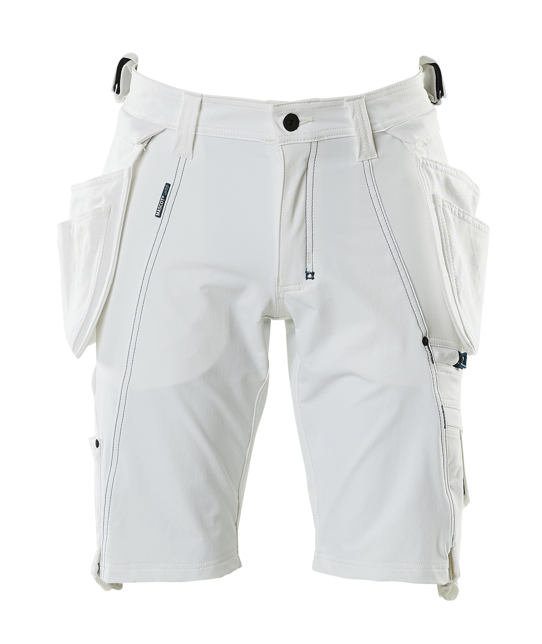 mascot workwear 17149 white stretch work shorts