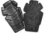 A pair of black knee pads.