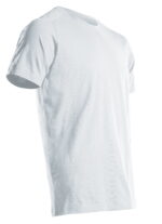 A white t-shirt for workwear on a white background.