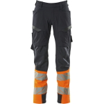 mascot 19379 ultimate stretch hi vis 2 tone trousers with thigh pockets